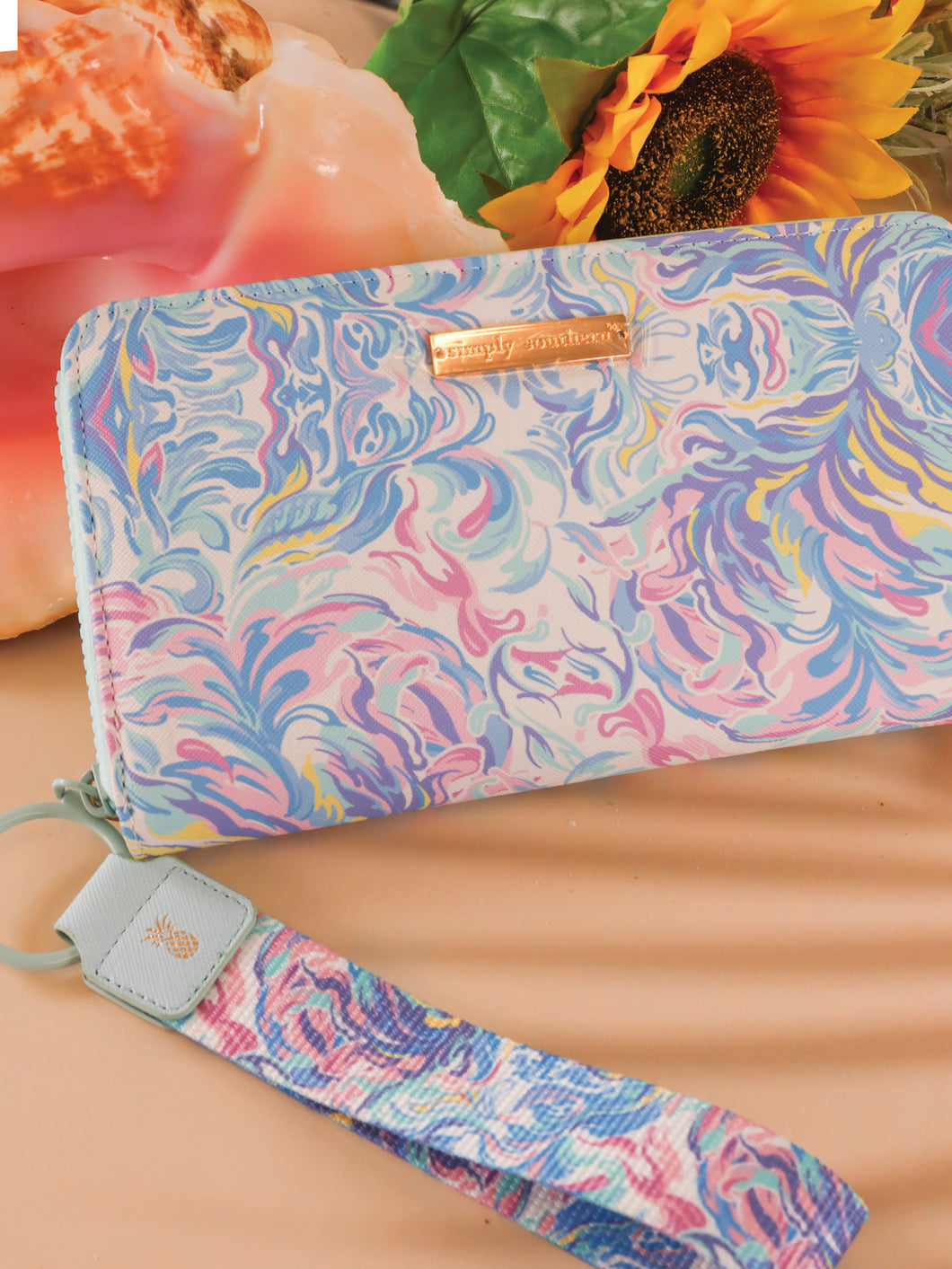 Simply Southern Large Wallet with Wrist Loop in Water Color