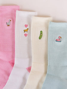 Simply Southern Embroidered Crew Sock