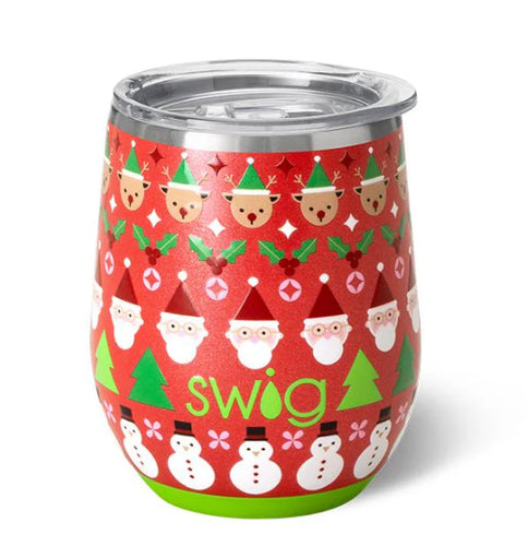 Christmas Crew Stemless Wine Cup Swig Wine Cup - 12oz