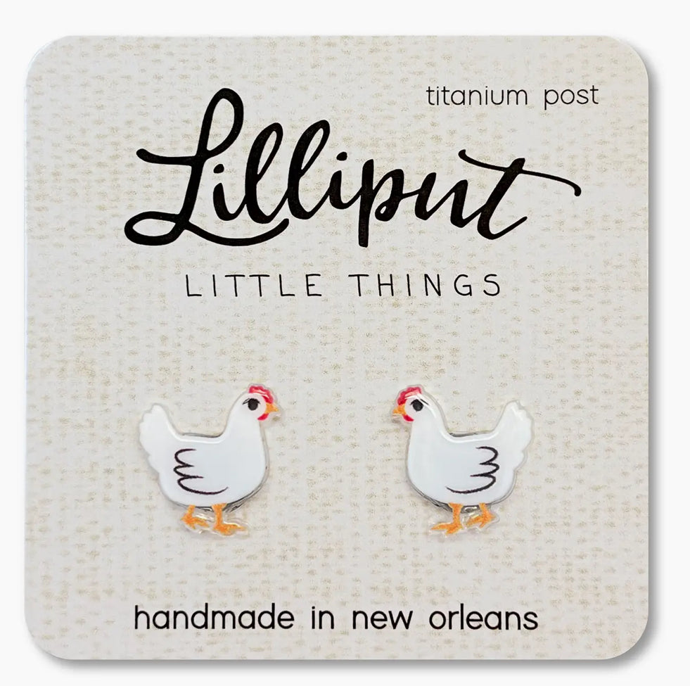 Lilliput Chicken Earrings