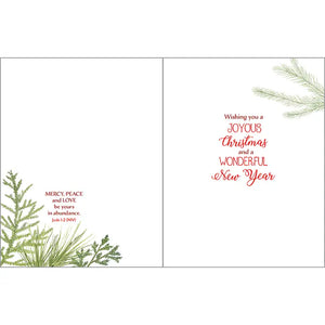 Merry and Blessed Scripture Christmas Card