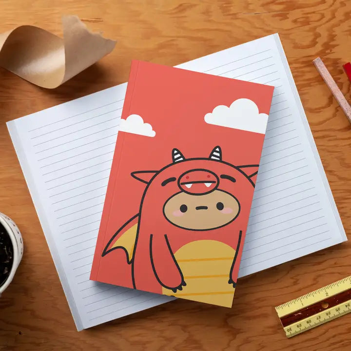 Smoko Tayto Dragon Layflat Journal Notebook