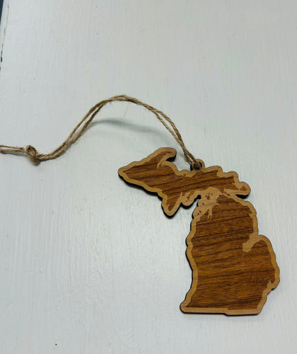 Made in Michigan Wood Michigan Ornament