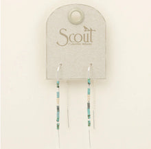 Chromacolor Miyuki Thread Earrings - Turquoise Multi/ Silver