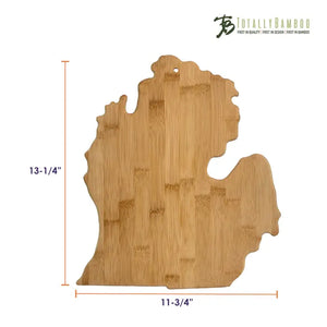 Michigan State-Shaped Bamboo Serving & Cutting Board