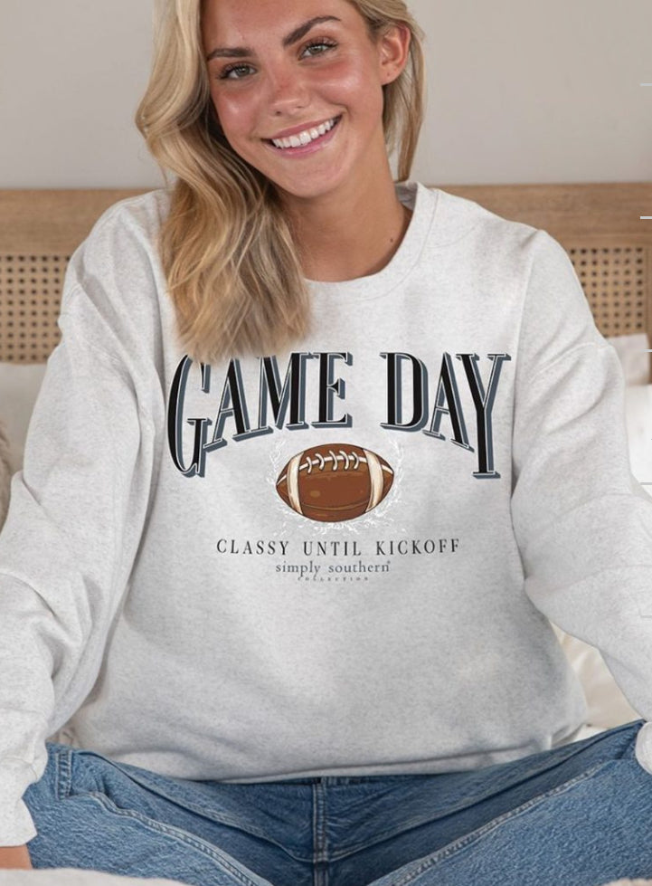 Simply Southern Football Crew Sweatshirt