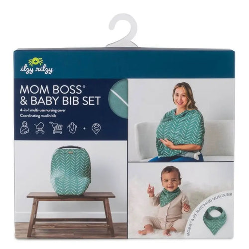 Mom Boss and Baby Bib Set