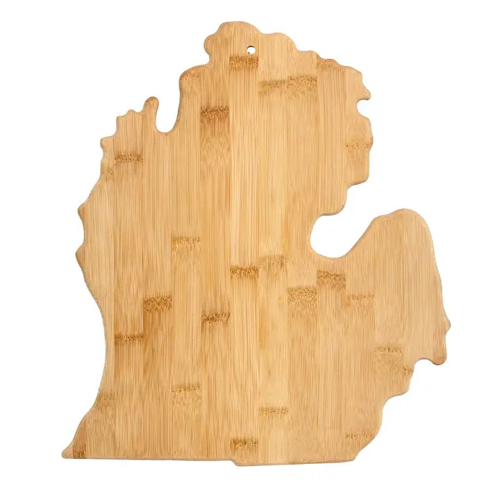 Michigan State-Shaped Bamboo Serving & Cutting Board