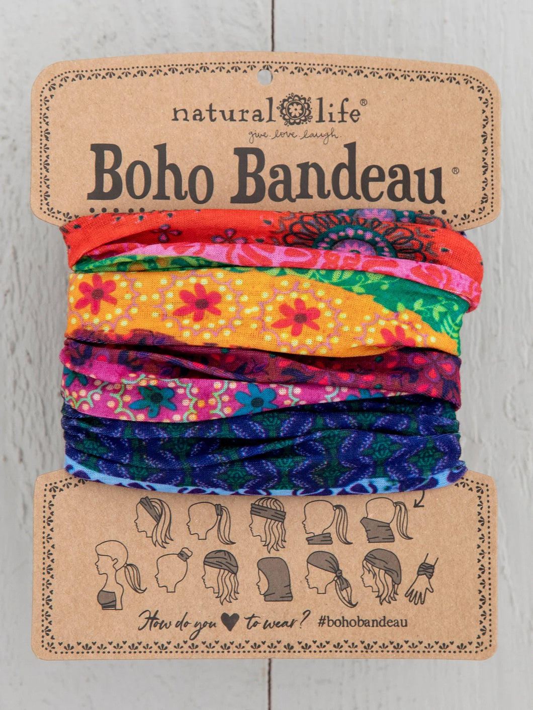 Natural Life Multi Stripe Full Boho Bandeau® Headband