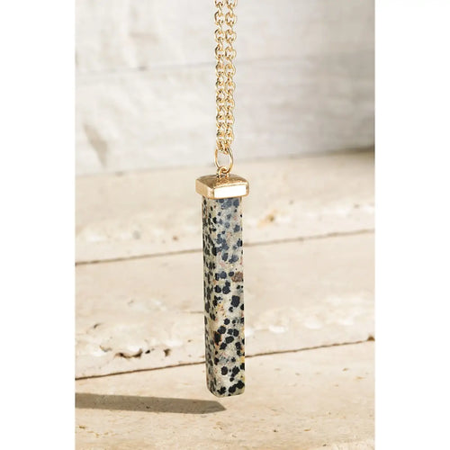 Natural Stone Bar Necklace