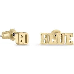 Michigan GO BLUE Gold Plated Script Studs