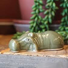 Stoneware Floating Hippo