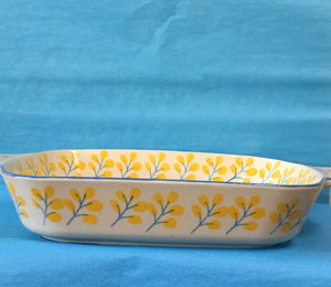 Floral Stoneware Baking Dish