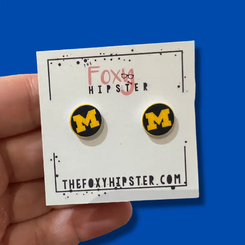 U of M Stud Earrings