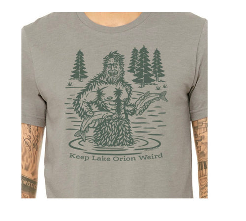 Keep Lake Orion Weird Bigfoot T-Shirt