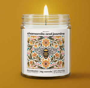 "Bee Happy" Chamomile and Jasmine - Luxury Soy Candle