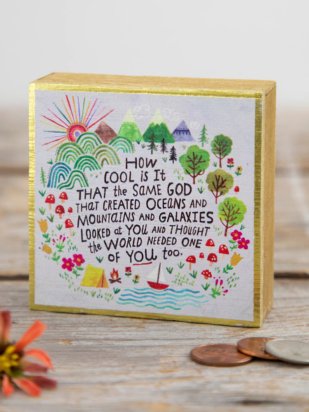 Natural Life How Cool Is It Tiny Block Keepsake