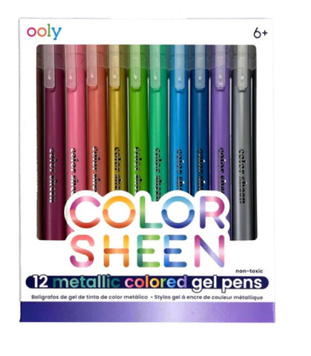 Color Sheen Metallic Gel Pens - Set of 12