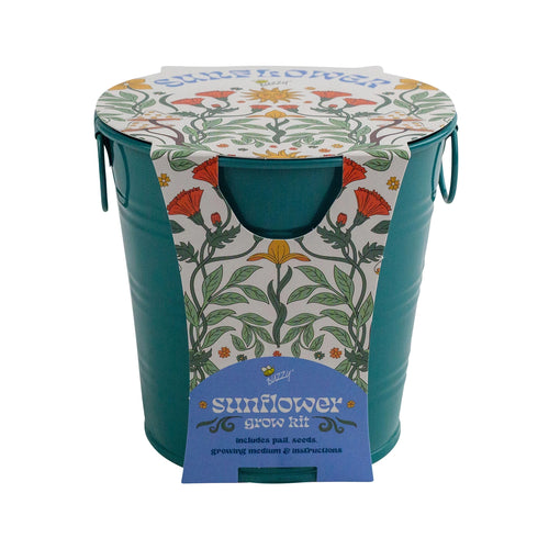 Painted Flower Grow Pail - Sunflower Grow Kit