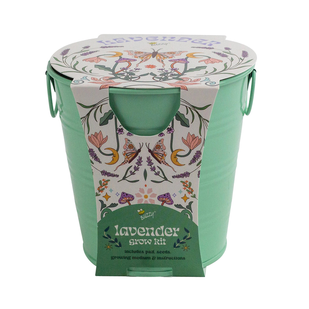 Lavender Grow Kit Painted Flower Grow Pail