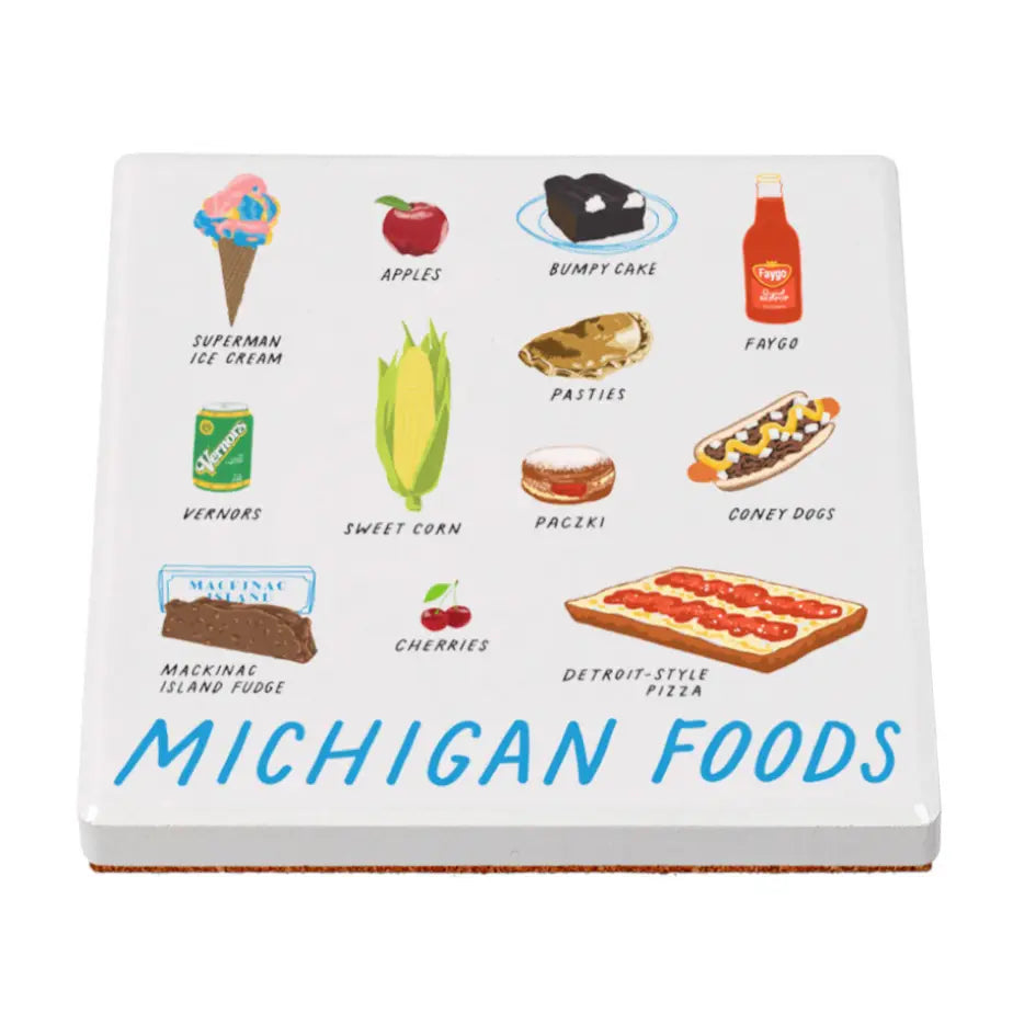 Michigan Foods Ceramic Coaster