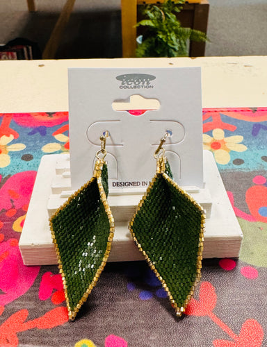 Folded Diamond Earrings