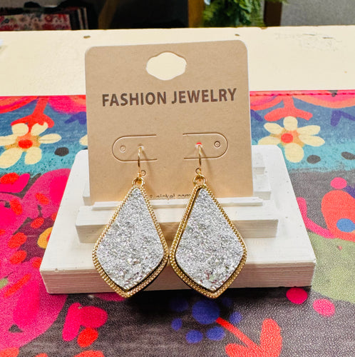 Metallic Teardrop Earrings