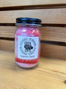 Strawberries and Cream-16 oz. Pint Mason Jar Candles