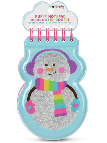 Snowman Puffy Notebook