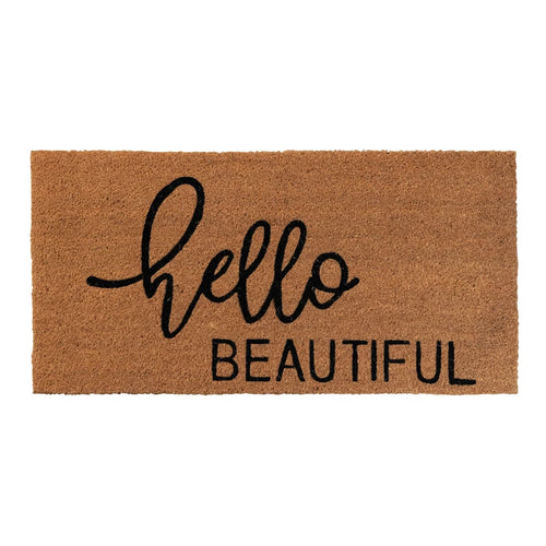 Hello Beautiful Natural Coir Doormat