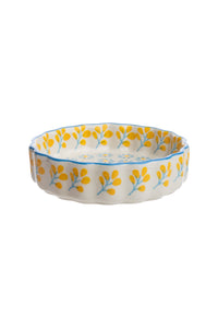 Blue and Yellow Floral Tartelette dish