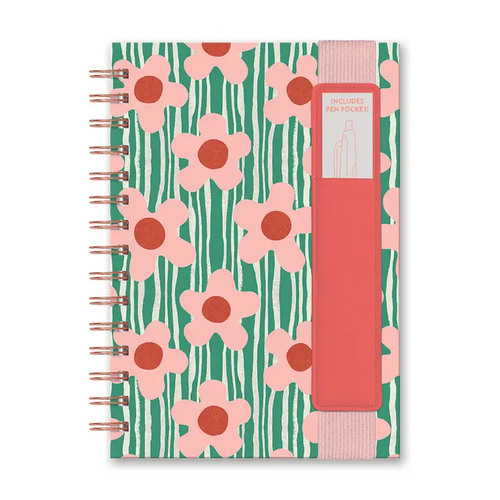 Reigning Flowers Oliver Notebook With Pen Pocket