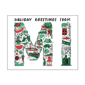 Holiday Greetings from Mi Letters Card