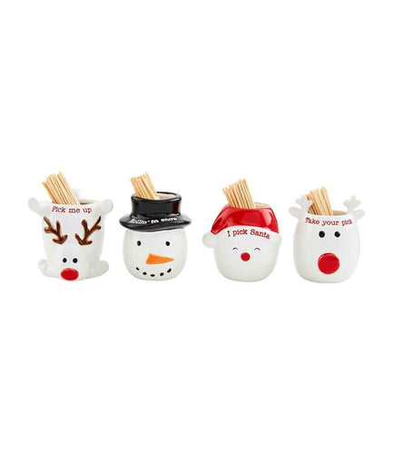 Christmas Toothpick Holder Set by Mud Pie