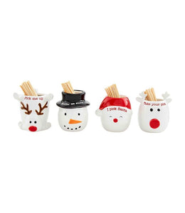 Christmas Toothpick Holder Set by Mud Pie