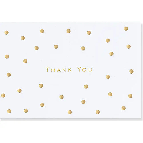 Gold Dots Thank You Notes