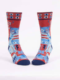 Crazy Cat Dude Men's Crew Socks