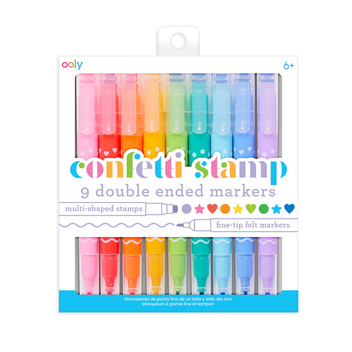 Confetti Stamp Double-Ended Markers